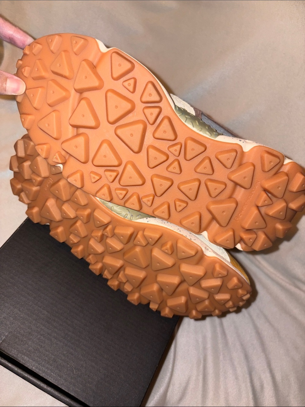 NWT Flower Mountain YAMANO 3 UNI Suede and technical fabric sneakers - Ocher - Picture 15 of 16